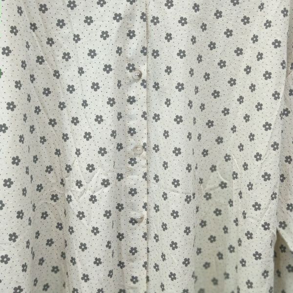 شومیز گلدار وارداتی نخی با کیفیت عالی