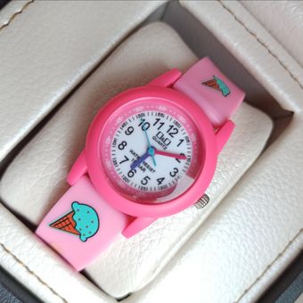 ساعت مچی بچگانه Q&Q ضد آب طرح بستنی