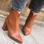 نیمبوت مجلسی پاشنه دار زنانه در دو رنگ مشکی و عسلی