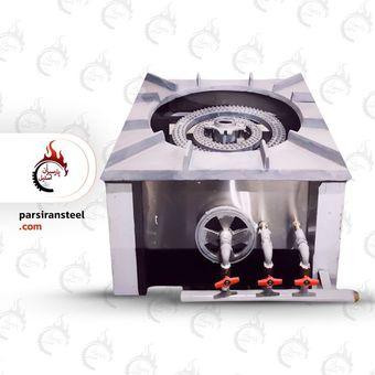 اجاق پلوپز کوره دار صنعتی3شعله استیل
