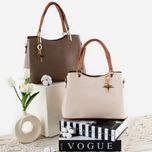 کیف مجلسی سه خونه آویز ستاره مدل دو رنگ