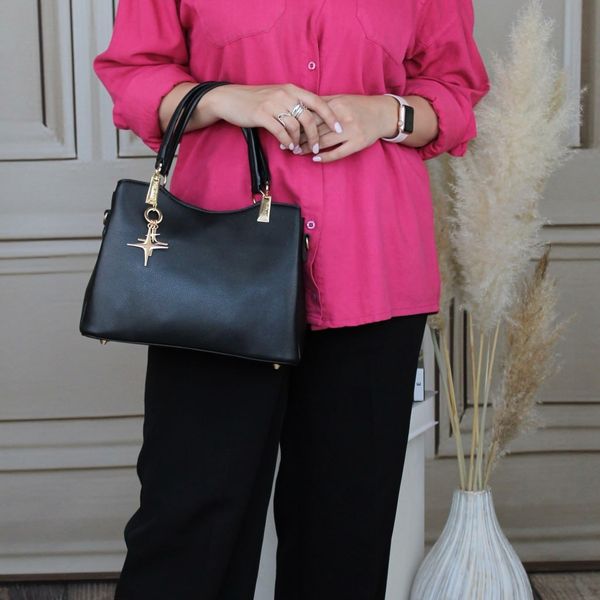 کیف مجلسی سه خونه آویز ستاره مدل دو رنگ