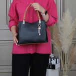 کیف مجلسی سه خونه آویز ستاره مدل دو رنگ