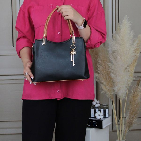 کیف مجلسی سه خونه آویز ستاره مدل دو رنگ