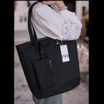 کیف دوشی زارا کد 1243 مشکی ریپس | دانشجویی جادار با کیف جیبی جدا