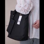 کیف دوشی زارا کد 1243 مشکی ریپس | دانشجویی جادار با کیف جیبی جدا