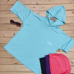 تیشرت آستین سه ربع کلاه دار