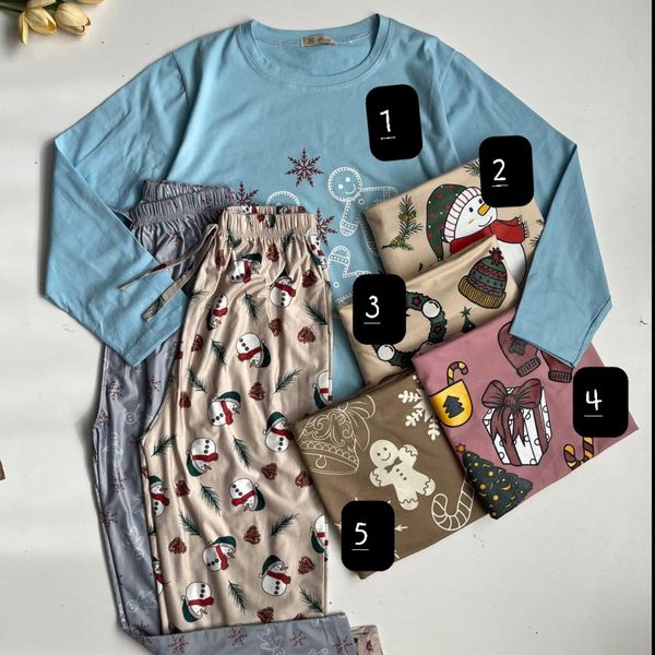 ست راحتی بلوز و شلوار کریسمسی