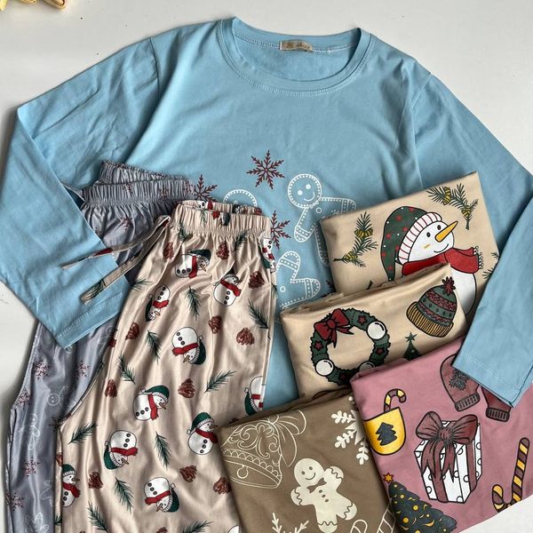 ست راحتی بلوز و شلوار کریسمسی