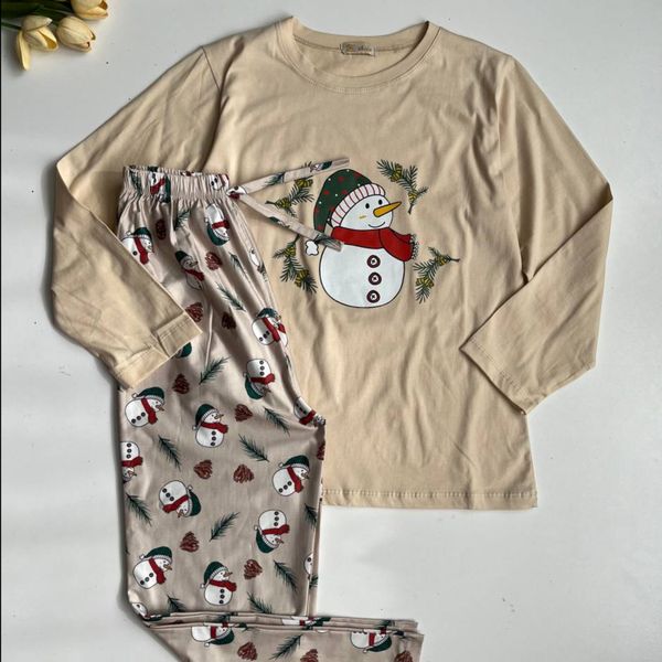 ست راحتی بلوز و شلوار کریسمسی