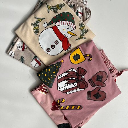 ست راحتی بلوز و شلوار کریسمسی