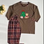 ست راحتی بلوز آستین سه ربع و شلوار فانتزی2