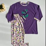 ست راحتی بلوز آستین سه ربع و شلوار فانتزی2