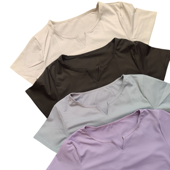 تیشرت یقه دلبری کد 10800200