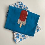 ست راحتی بلوز آستین سه ربع و شلوار فانتزی