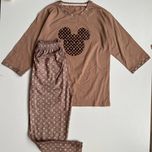 ست راحتی بلوز آستین سه ربع و شلوار فانتزی