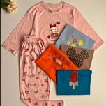 ست راحتی بلوز آستین سه ربع و شلوار فانتزی