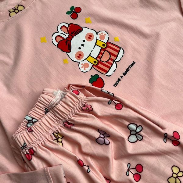 ست راحتی بلوز آستین سه ربع و شلوار فانتزی