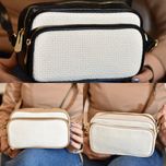 کیف دوشی زنانه کنف نخ پنبه کد 1683