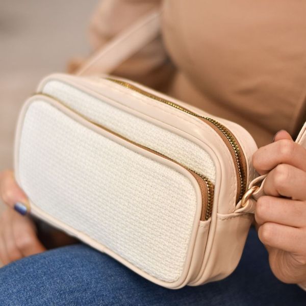 کیف دوشی زنانه کنف نخ پنبه کد 1683