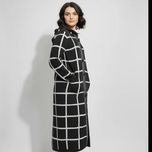 مانتو بافت بلند چهارخانه زنانه ترک