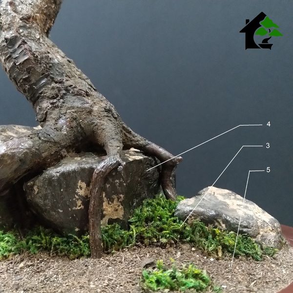 درختچه نیمه مصنوعی شکوفه سیب طرح بونسای 4-1