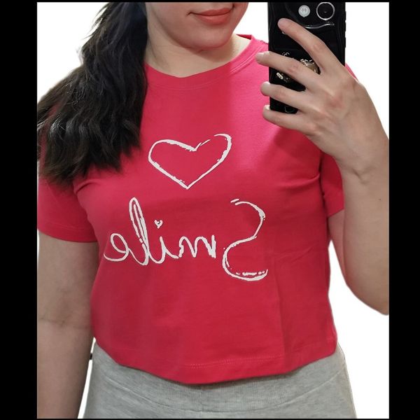 کراپ تیشرت اسمایل