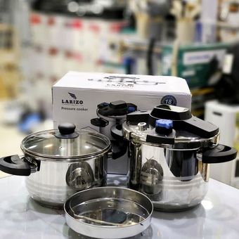 زودپز دو قلو استیل 5 و 7 لیتری لاریزو