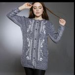 پولیور و مانتو تونیک بافت زنانه طرح‌دار برند نوژا  ترک