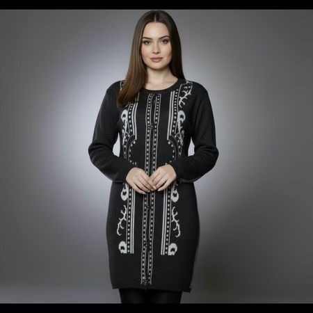 پولیور و مانتو تونیک بافت زنانه طرحدار برند نوژا ترک