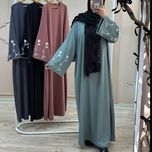 مانتو عبایی گلسا سبز