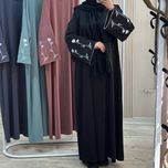 مانتو عبایی گلسا مشکی