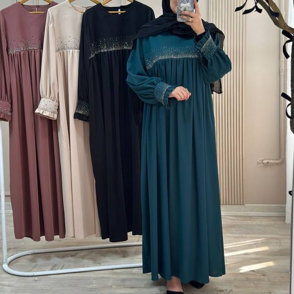 مانتو عبای نگین سبز تیره