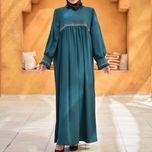 مانتو عبای نگین سبز تیره