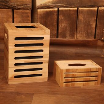 سطل و جای دستمال کاغذی چوبی فرزاد