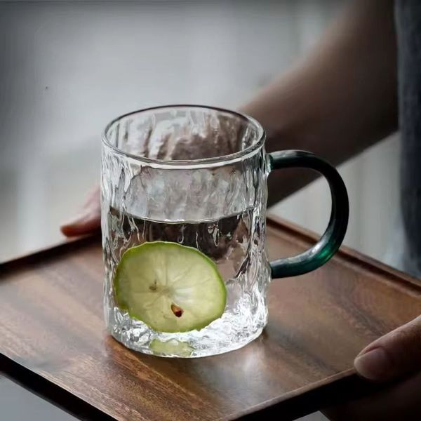 ماگ پیرکس دفرمه دسته رنگی