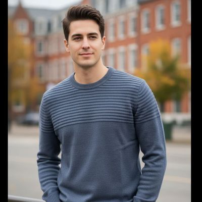 بافت ریز مردانه یقه گرد شیک