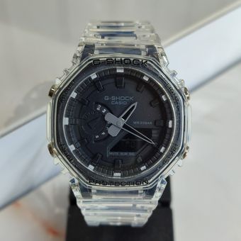 ساعت مچی دوزمانه جیشاک با قاب و بند شیشه ای مدل 809353