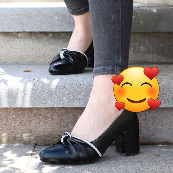 کفش مجلسی نگینی مدل پاپیونی