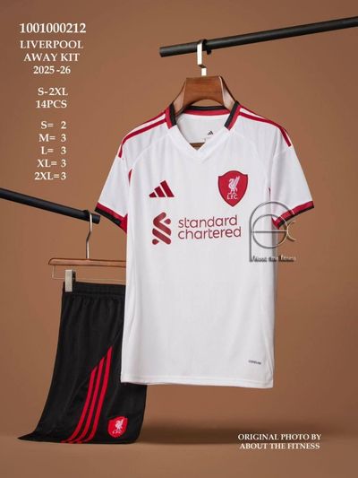 کیت دوم لیورپول 2025/26 تیشرت با شورت