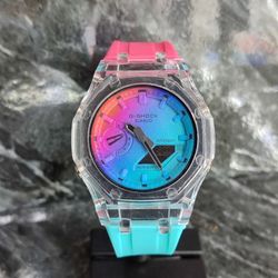 ساعت مچی دوزمانه جیشاک مدل 2100قاب ژله ای و ضد آب