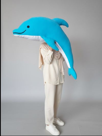 بالش فانتزی عروسکی بغلی دلفین 120×50