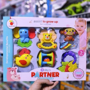 🐯 جغجغه حیوانات شش‌تایی