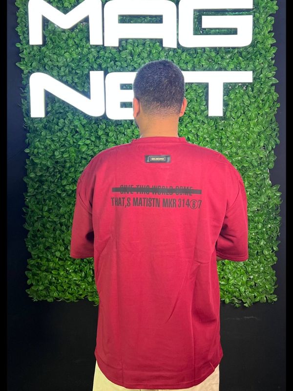 تیشرت MM6 وارداتی زرشکی