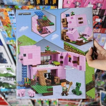 🏡 لگو ماینکرفت ساختمان صورتی 506 قطعه