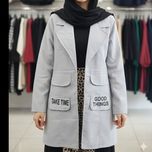 مانتو شیک زنانه جیب چاپ