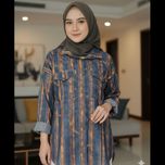 مانتو شیک زنانه راه راه طرح لی