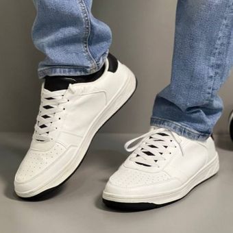 کتونی ونس سفید پشت مشکی مردانه برند LIVERGY آلمان