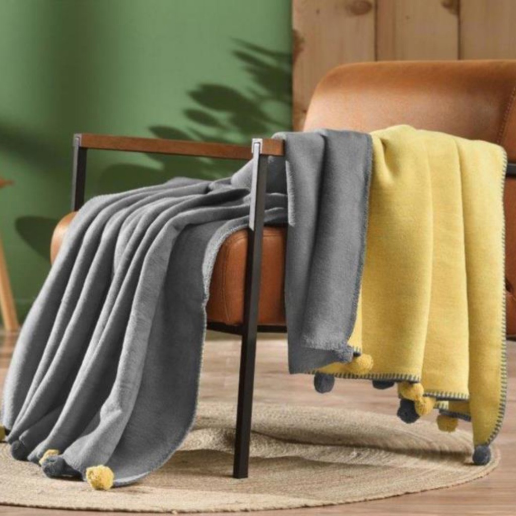 تصویر پتو ازدیلک مدل COBALT سایز 200 در 150 سانتی متر زرد 