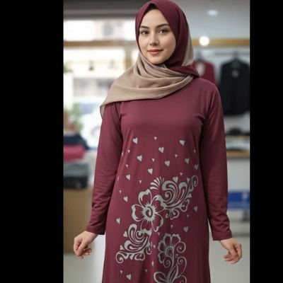 تونیک زنانه قواره دار زرشکی